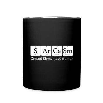 Central elements of Humor - Tasse einfarbig - Schwarz - Vorne
