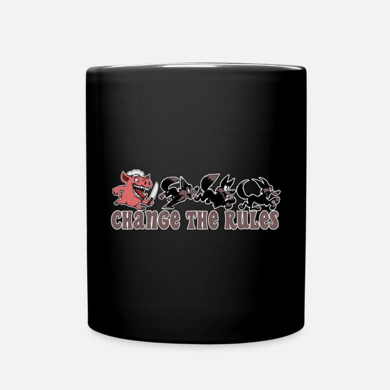 cochon change les règles ! - Mug uni - noir