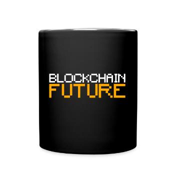Blockchain Future Bitcoin - Full Colour Mug - black - Front