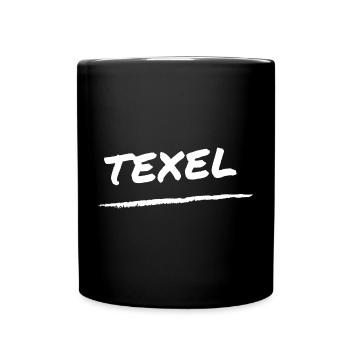 Lettrage Texel - Mug uni - noir - Devant
