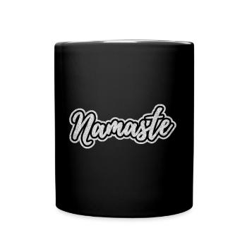 Namaste White (Distressed) - Full Colour Mug - black - Front