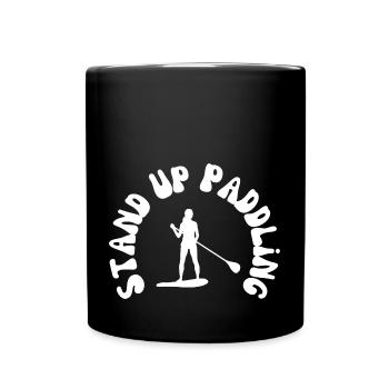 SUP, Stand Up Paddling, SUP Girl - Tasse einfarbig - Schwarz - Vorne