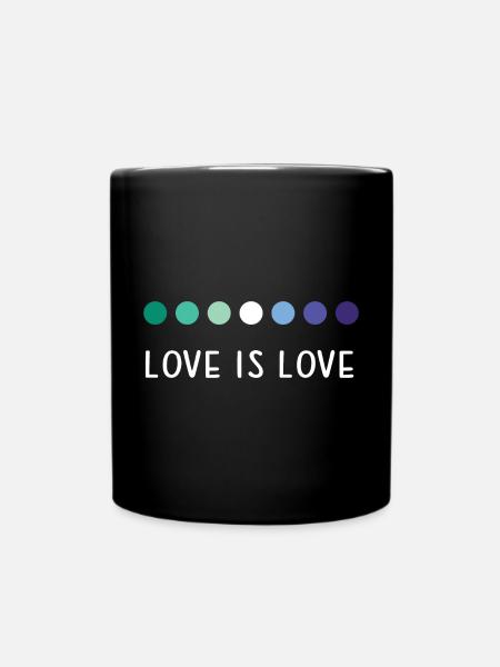 LGBT Pride Month - Liebe ist Liebe - Tasse einfarbig - Schwarz