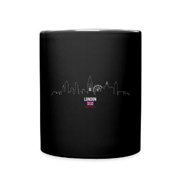 Art au trait d’horizon de Londres - Mug uni - noir - Devant