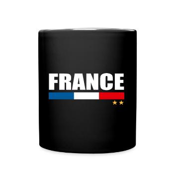 Frankreich Fußball-Europameisterschaft Frankreich - Tasse einfarbig - Schwarz - Vorne