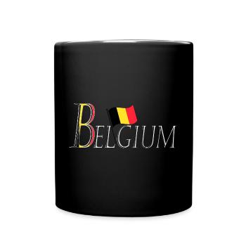 Drapeau Belgium une apparence patriotique élégante - Mug uni - noir - Devant