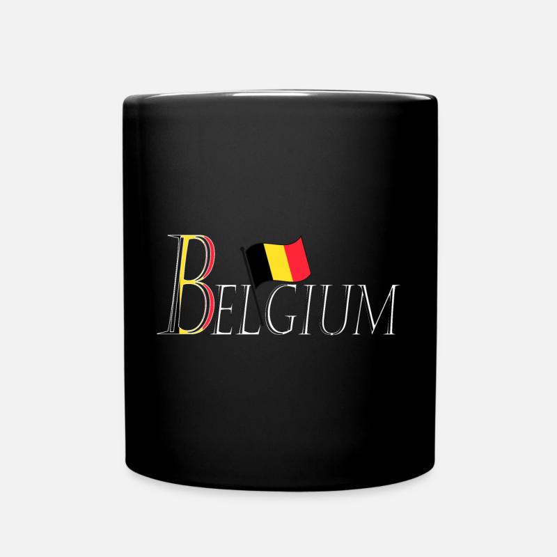 Flag Belgium: an elegant patriotic appearance - Full Colour Mug - black