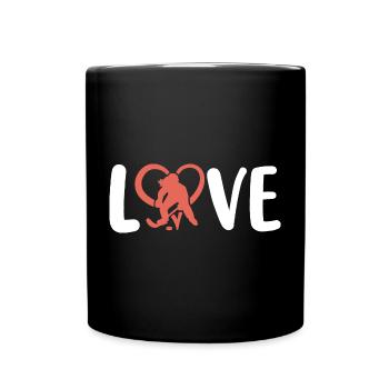Eishockey Hockeyspielerin - Tasse einfarbig - Schwarz - Vorne