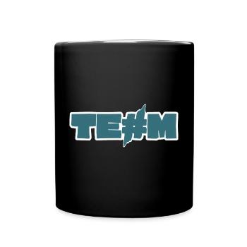 Städtisches Graffiti Kunst Motiv - Tasse einfarbig - Schwarz - Vorne