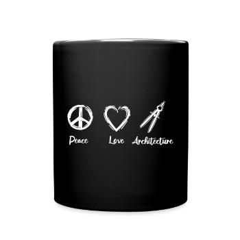 I love architecture - Full Colour Mug - black - Front