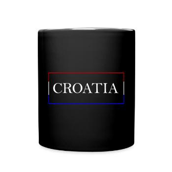 Croatia Design Kroatien - Tasse einfarbig - Schwarz - Vorne