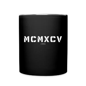Chiffres romains année de naissance Fabriqué en 1995 - Mug uni - noir - Devant
