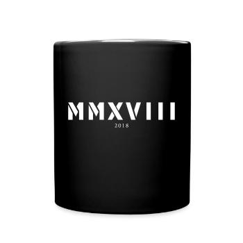 Roman numeral year of birth Made in 2018 - Full Colour Mug - black - Front