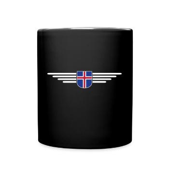 J’aime l’Islande Design T-Shirt Tenue - Mug uni - noir - Devant