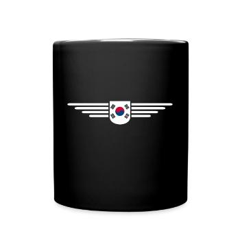J’aime la Corée du Sud Design T-shirt Outfit - Mug uni - noir - Devant