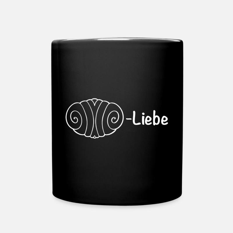 Franzbroetchen Liebe - Tasse einfarbig - Schwarz