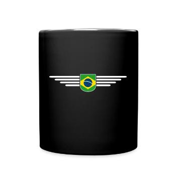 Ich liebe Brasilien Outfit T-Shirt Design Geschenk - Tasse einfarbig - Schwarz - Vorne