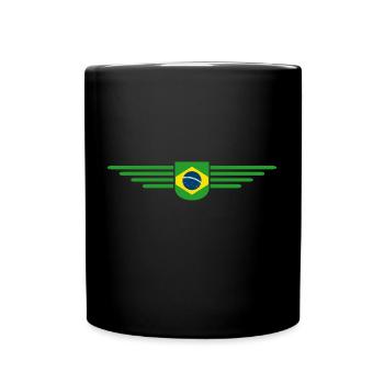 Ich liebe Brasilien Outfit T-Shirt Design Geschenk - Tasse einfarbig - Schwarz - Vorne