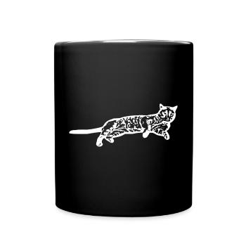White Cat Cat White Cats Gift - Full Colour Mug - black - Front