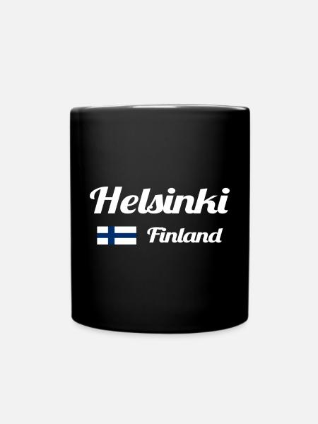 Helsinki Finland - Stylish prints - Full Colour Mug - black