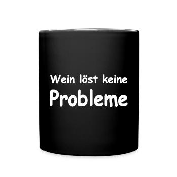 Wein - Tasse einfarbig - Schwarz - Vorne