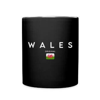 Drapeau du Pays de Galles, fierté galloise - Mug uni - noir - Devant