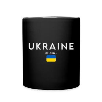 Drapeau ukrainien, fierté ukrainienne - Mug uni - noir - Devant