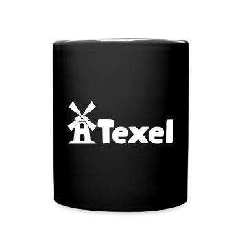 Texel Windmühle - Tasse einfarbig - Schwarz - Vorne