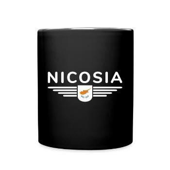 Nikosia Design – Hauptstadt Zyperns - Tasse einfarbig - Schwarz - Vorne