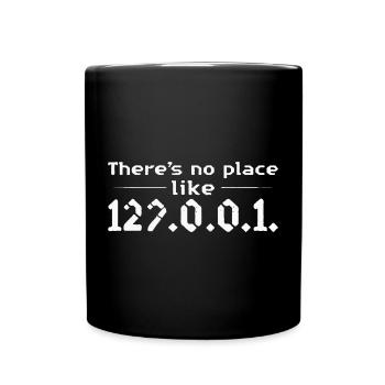 Pro Homeoffice Nerd fun no place like home - Tasse einfarbig - Schwarz - Vorne