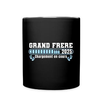 Grand Frère 2025 Cadeau Annonce Naissance 2025 - Mug uni - noir - Devant