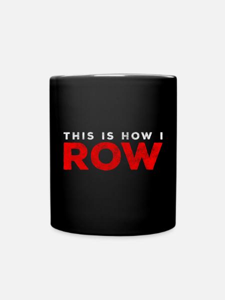 Rudern Ausdauer Fitnessstudio - Tasse einfarbig - Schwarz