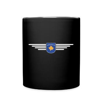Kosovo Fan T-Shirt Design - Tasse einfarbig - Schwarz - Vorne