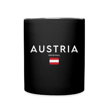 Flag of Austria, Austrian pride - Full Colour Mug - black - Front