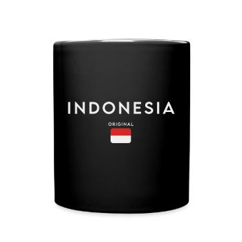 Indonesian flag, Indonesian pride - Full Colour Mug - black - Front