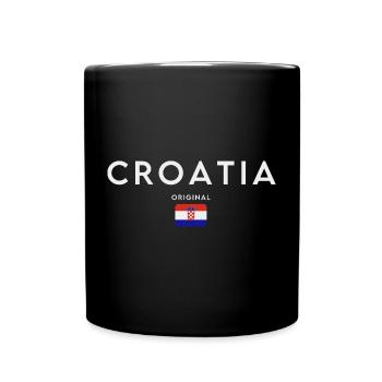 Croatian flag, Croatian pride - Full Colour Mug - black - Front