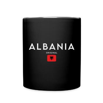 Albanian flag, Albanian pride - Full Colour Mug - black - Front