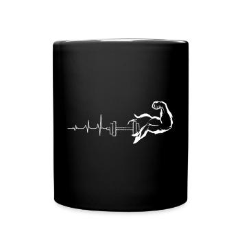 Flex Heartbeat Langhantel - Tasse einfarbig - Schwarz - Vorne