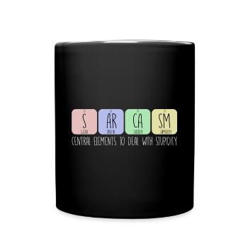 Central elements to deal with stupidity - Tasse einfarbig - Schwarz - Vorne