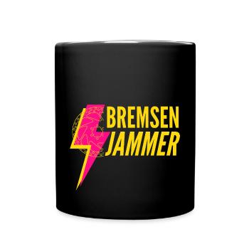 Bremsen Jammer – Klingt nach Arbeit! - Tasse einfarbig - Schwarz - Vorne