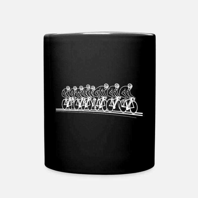 Radfahrer Line Art - Tasse einfarbig - Schwarz