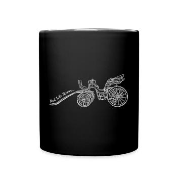 Vintage Motorrad Linie Kunst - Tasse einfarbig - Schwarz - Vorne