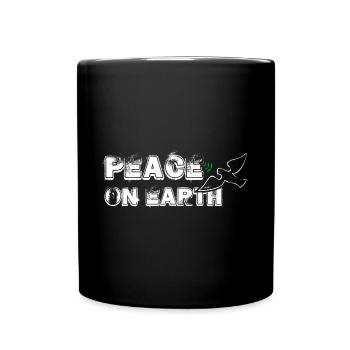 Paix sur Terre | avec Bird - Mug uni - noir - Devant