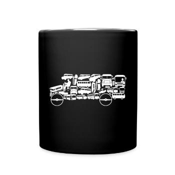 Bus Silhouette - Tasse einfarbig - Schwarz - Vorne