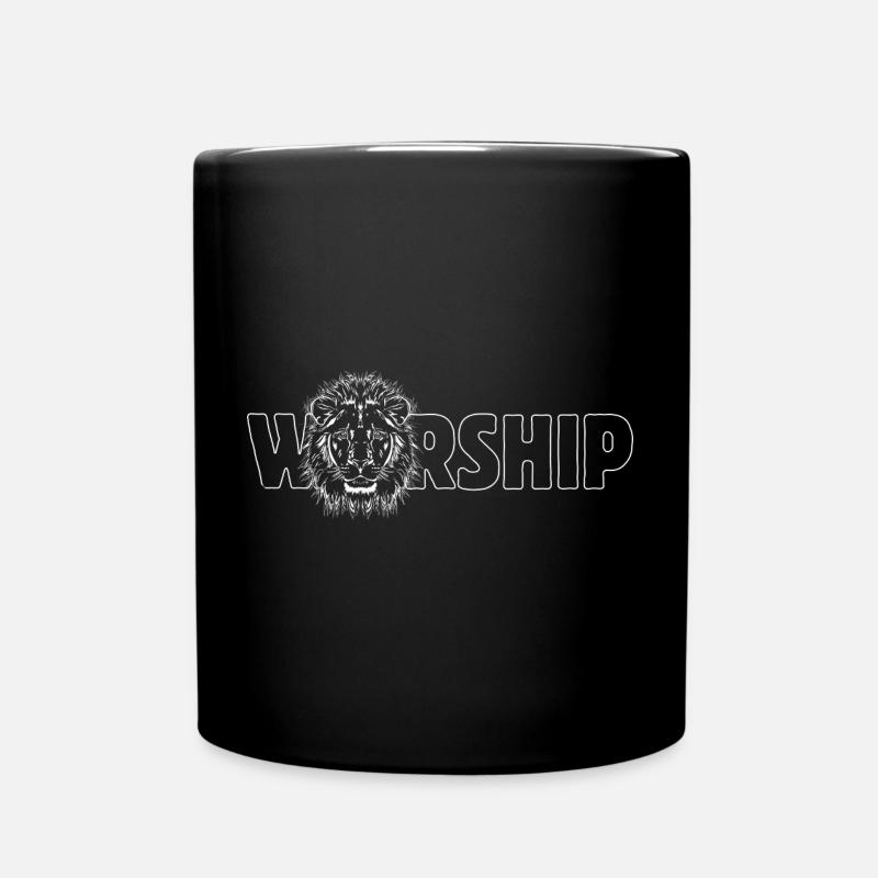 Lion « ADORATION » - Mug uni - noir