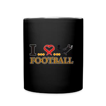 L’amour du football - Mug uni - noir - Devant