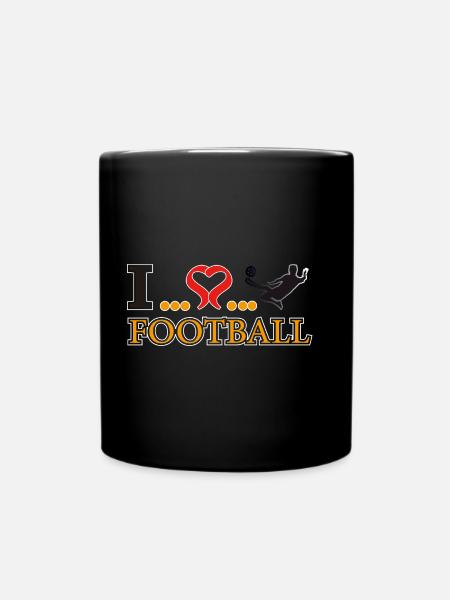 Love of football - Full Colour Mug - black