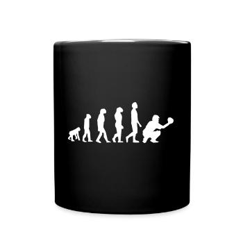 Evolution Baseball - Entwicklungslinie - Tasse einfarbig - Schwarz - Vorne