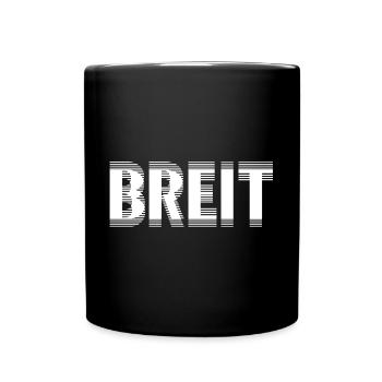 Breit Weiß by Falsches Design - Tasse einfarbig - Schwarz - Vorne