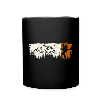 Mountain Explorer Silhouette T-Shirt - Tasse einfarbig - Schwarz - Vorne